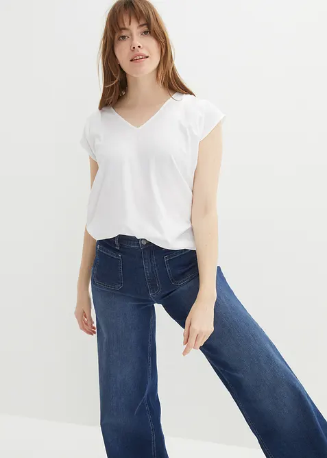 Halenka ze spl&yacute;vav&eacute; visk&oacute;zy, bonprix