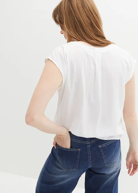 Halenka ze spl&yacute;vav&eacute; visk&oacute;zy, bonprix