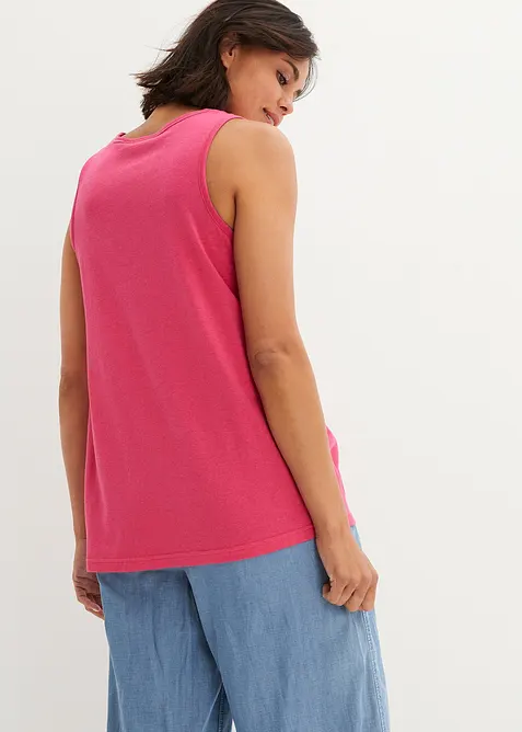 Dlouh&yacute; udržiteln&yacute; top s kulat&yacute;m v&yacute;střihem, bonprix