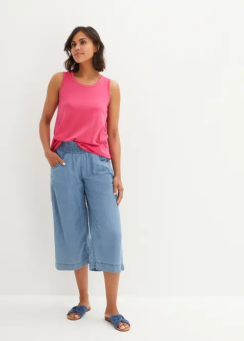 Dlouh&yacute; udržiteln&yacute; top s kulat&yacute;m v&yacute;střihem, bonprix