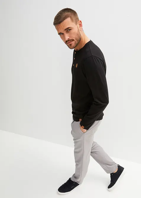 Henley tričko s dlouhým rukávem (2 ks v balení), z čisté organické bavlny, bonprix