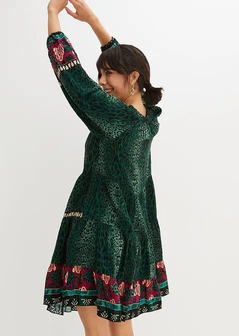 Tunikové šaty ze splývavé viskózy, bonprix