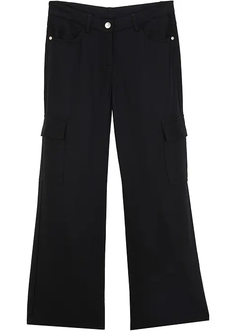 Široké cargo kalhoty ze splývavé viskózy, bonprix