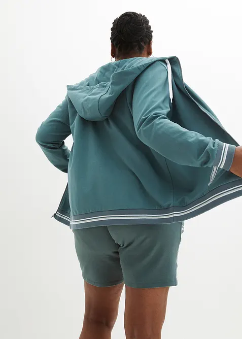 Mikina na zapínání s kapucí, z čisté organické bavlny, bonprix