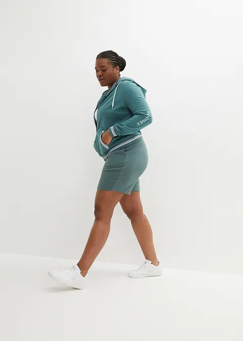 Mikina na zapínání s kapucí, z čisté organické bavlny, bonprix