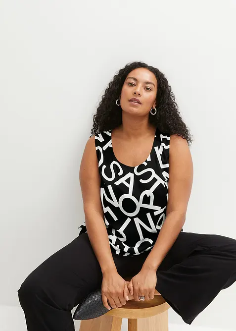 Halenkový top ze splývavé viskózy, bonprix