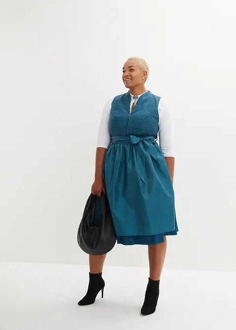 Dirndl a z&aacute;stěra (2d&iacute;ln&aacute; souprava) v midi d&eacute;lce, bonprix