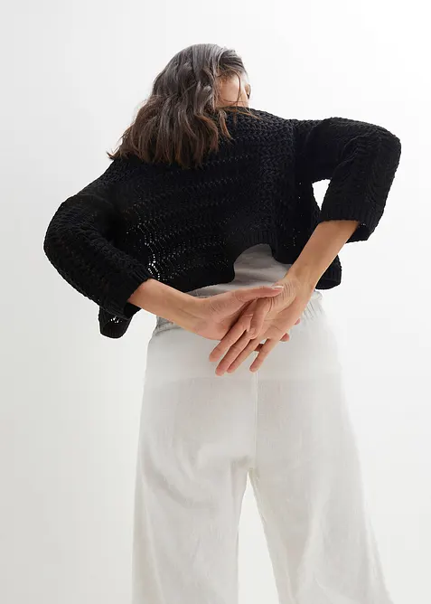 Bolerko s háčkovaným vzhledem, polodlouhý rukáv, bonprix