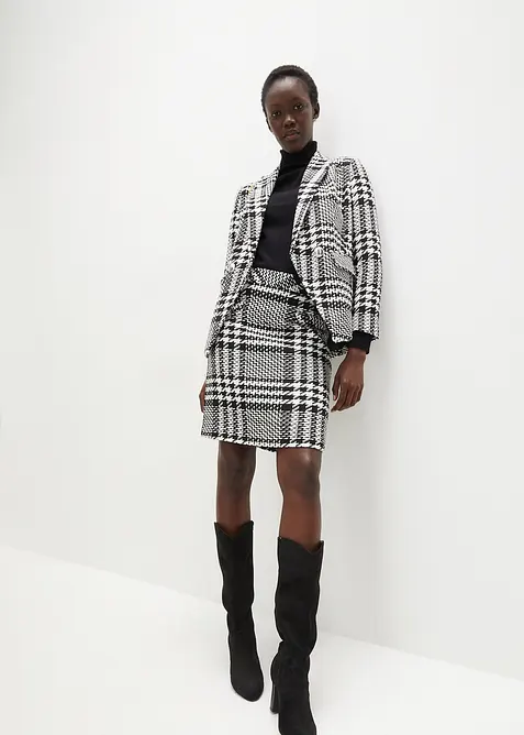 Sukně z měkk&eacute; př&iacute;ze bukl&eacute;, bonprix