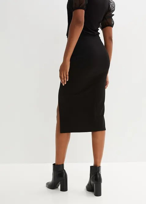 Sukně s knofl&iacute;kovou l&eacute;gou, bonprix