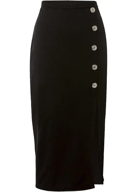 Sukně s knofl&iacute;kovou l&eacute;gou, bonprix