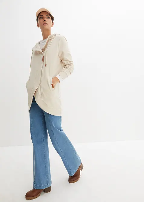 Mikina na zapínání s kapucí, bonprix