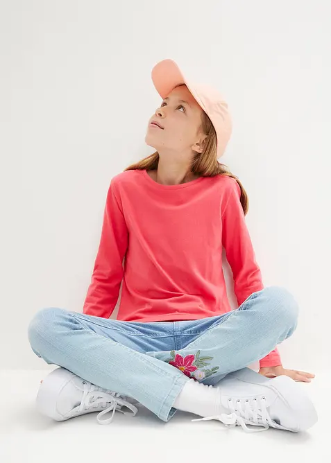 Triko s dlouhým rukávem, z čisté bavlny (3 ks), bonprix