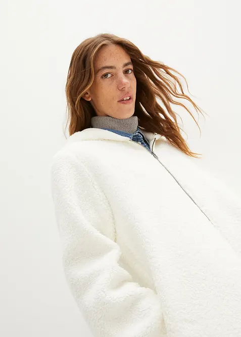 Bunda z plyšového flísu, s postranními rozparky, bonprix