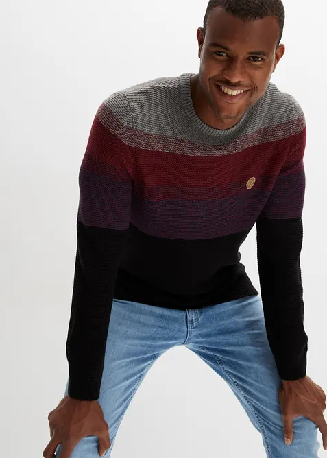 Svetr z jemné pleteniny s přechodem barev, bonprix