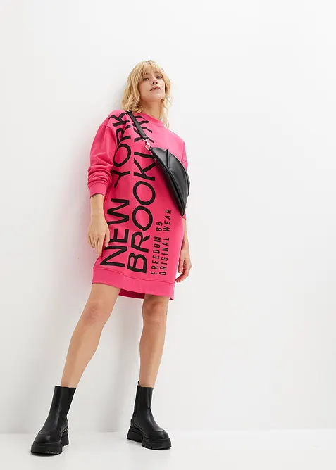 Oversize mikinové šaty z měkké bavlněné směsi, bonprix