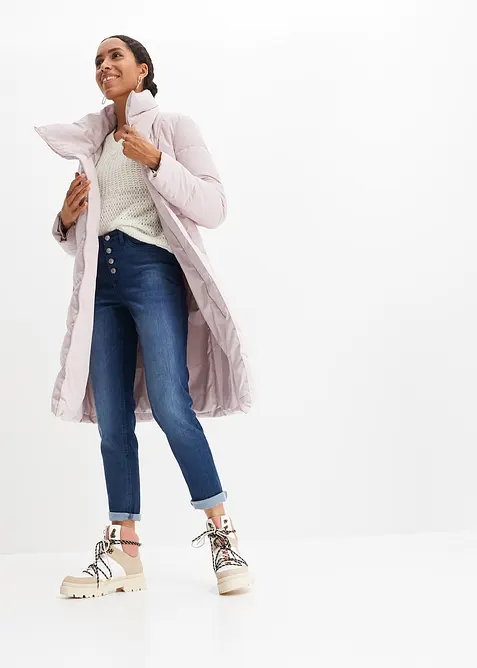 Termo džíny s hebkou vnitřní stranou, Boyfriend, Mid Waist, bonprix