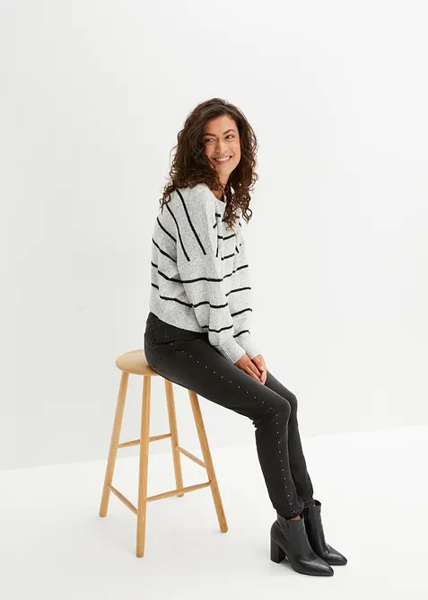 Pruhovaný svetr s oversize střihem, bonprix