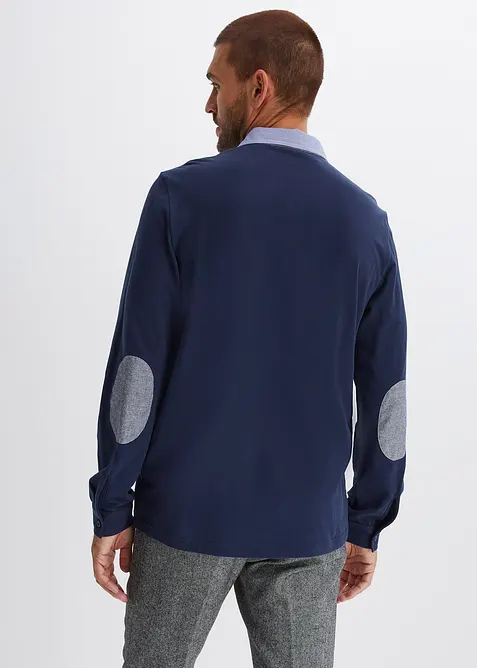 P&oacute;lo triko z pik&eacute; z čist&eacute; bavlny, dlouh&yacute; ruk&aacute;v, bonprix