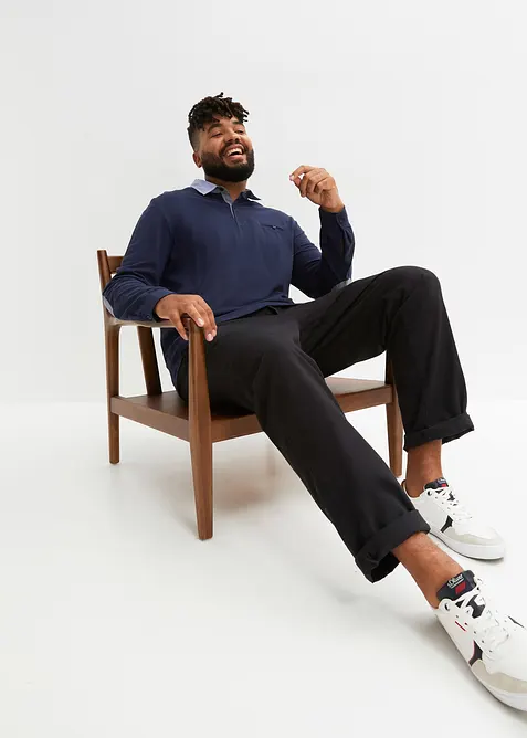 Pólo triko z piké z čisté bavlny, dlouhý rukáv, bonprix