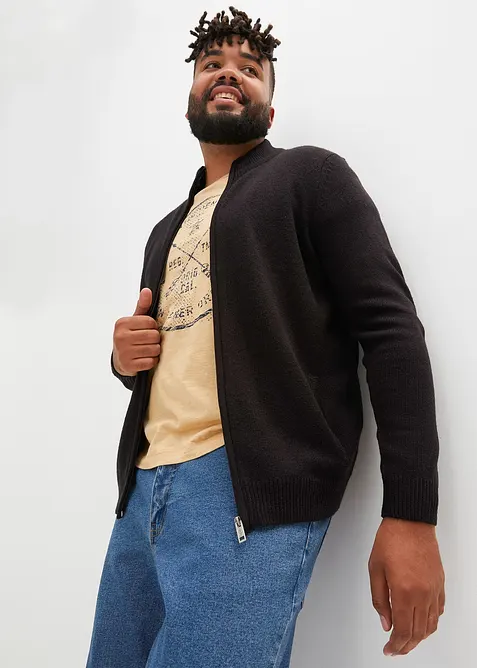 Svetr na zap&iacute;n&aacute;n&iacute;, z jemn&eacute;ho &uacute;pletu, bonprix