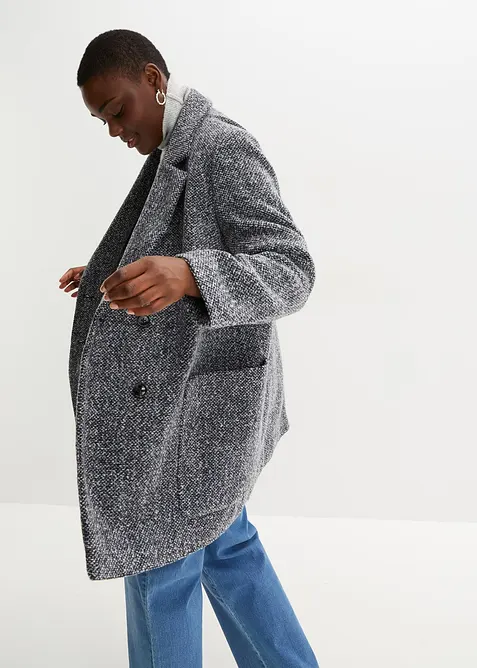 Kr&aacute;tk&yacute; kab&aacute;t ve vlněn&eacute;m vzhledu, bonprix