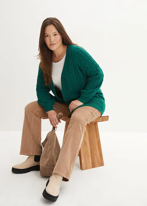 Dlouhý pletený kabátek, bonprix