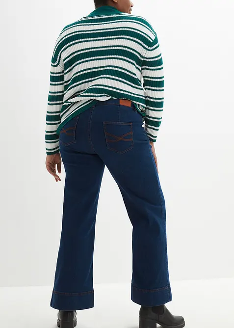 Pohodlné strečové džíny Wide Leg, Mid Waist, bonprix