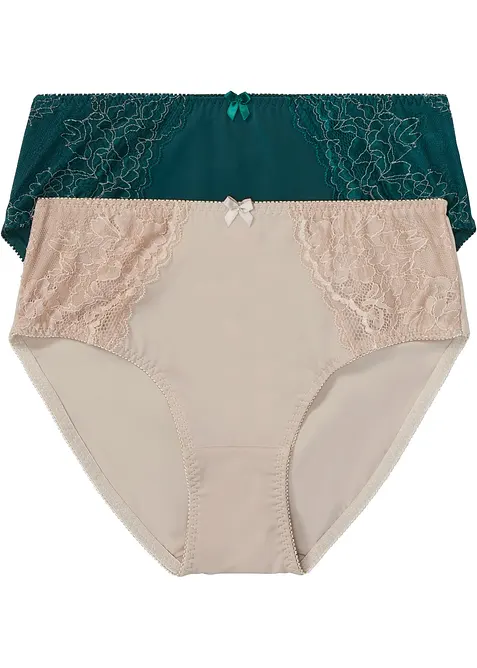 Maxikalhotky s jemnou krajkou (2 ks v balení), bonprix