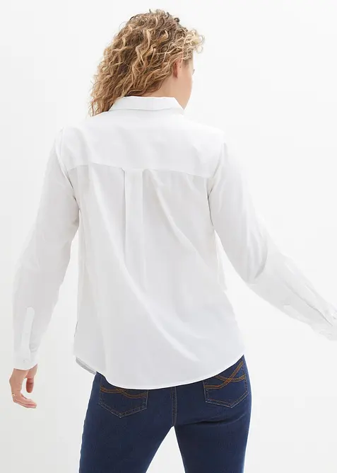 Košilová halenka z čisté bavlny, bonprix