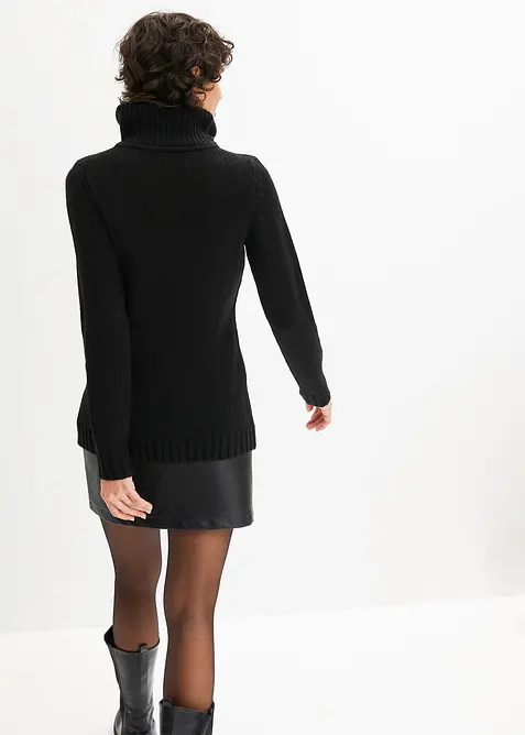 Svetr s l&iacute;mečkem na zip a cop&aacute;nkov&yacute;m vzorem, bonprix