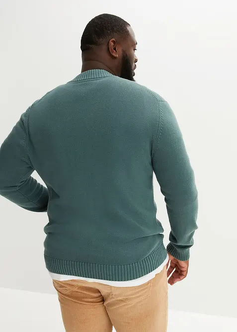 Rozepínací svetr z jemné pleteniny z čisté bavlny, bonprix