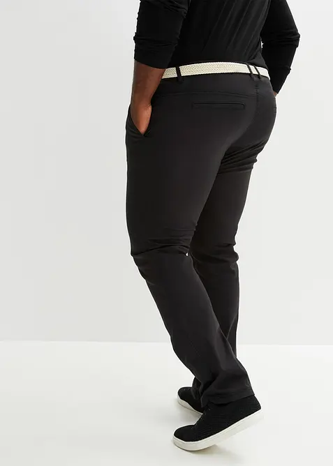 Chino kalhoty s pohodlným pasem a opaskem, Regular Fit, Straight, bonprix