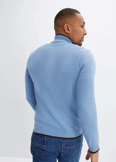 Svetr s límcem na zip s recyklovanou bavlnou, bonprix