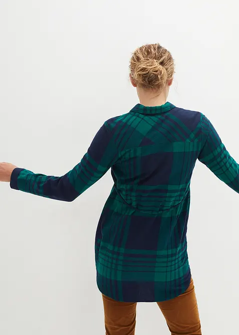 Těhotenská dlouhá halenka z měkkého bavlněného flanelu, bonprix