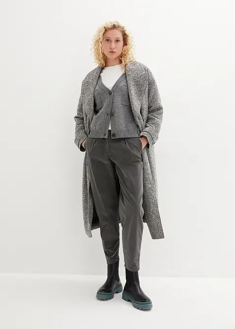 Manšestrové kalhoty s organickou bavlnou Balloon Fit, bonprix