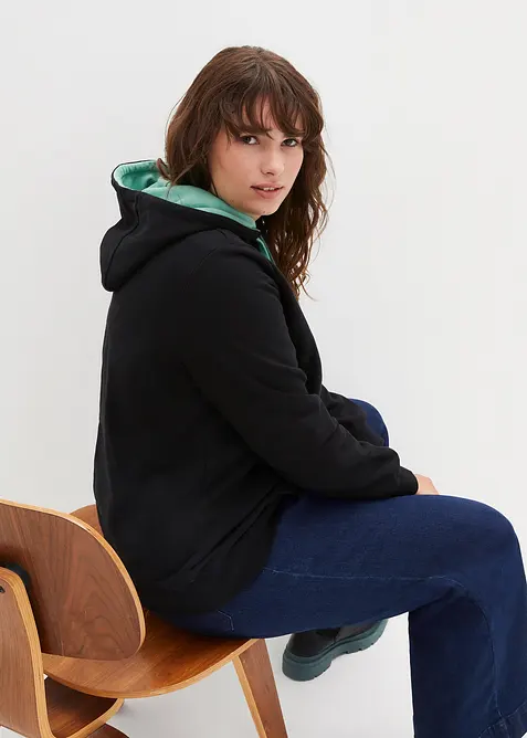 Mikina s kapuc&iacute;, z čist&eacute; organick&eacute; bavlny, bonprix