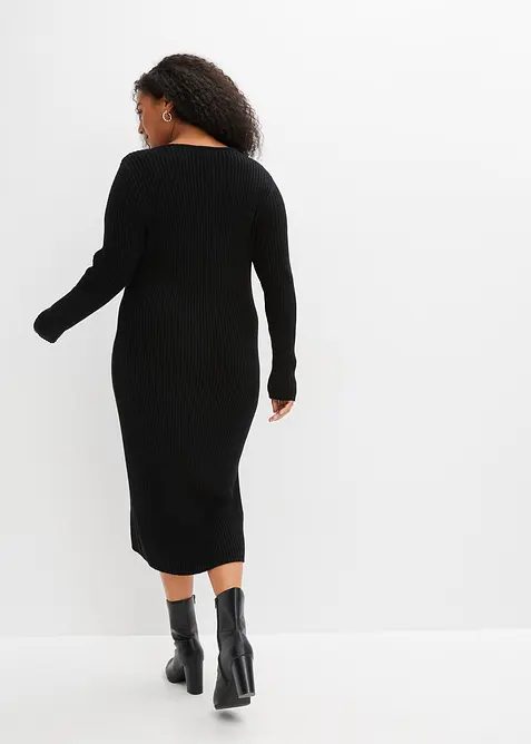 Postavu podtrhuj&iacute;c&iacute; pleten&eacute; &scaron;aty s cop&aacute;nkov&yacute;m detailem, bonprix