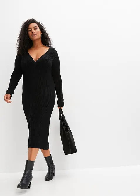 Postavu podtrhuj&iacute;c&iacute; pleten&eacute; &scaron;aty s cop&aacute;nkov&yacute;m detailem, bonprix