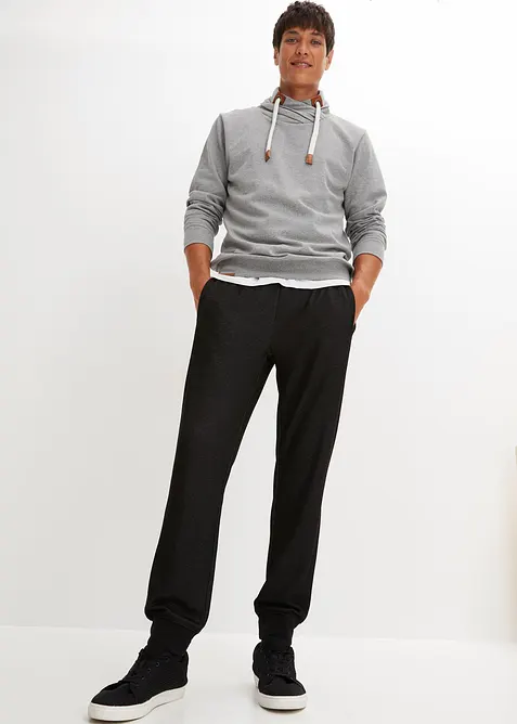 Mikina s &scaron;&aacute;lov&yacute;m l&iacute;mcem a s detaily z imitace kůže, bonprix