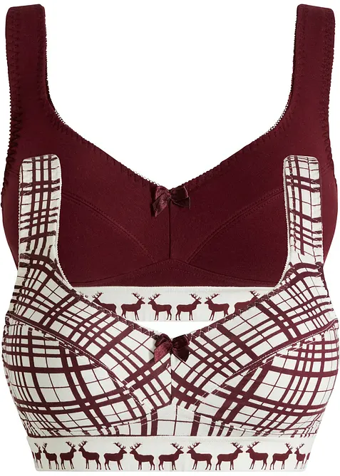 Podprsenka bez kostic, s bavlnou (2 ks v balen&iacute;), bonprix