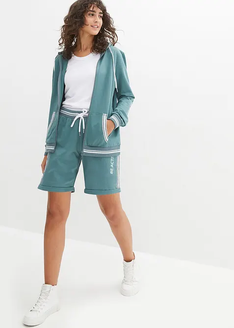 Mikina na zapínání s kapucí, z čisté organické bavlny, bonprix