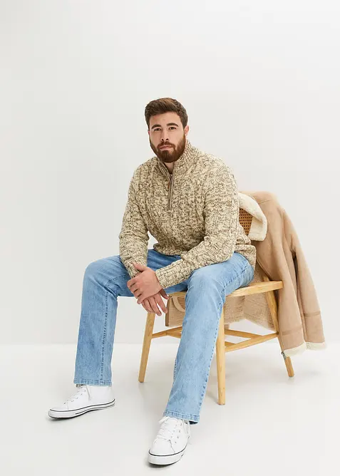 Strečov&eacute; dž&iacute;ny s&nbsp;pohodln&yacute;m střihem, Regular Fit, Straight, bonprix