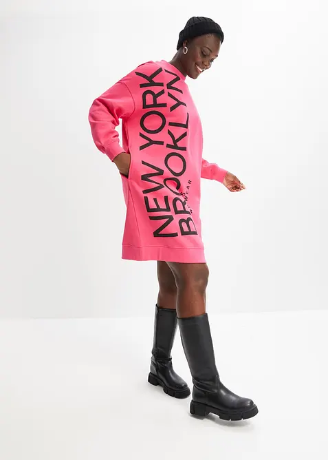 Oversize mikinové šaty z měkké bavlněné směsi, bonprix