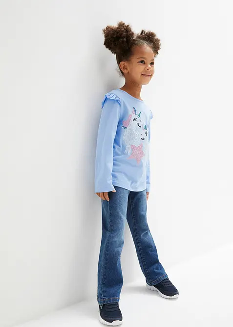 Bootcut dž&iacute;ny s pohodln&yacute;m pasem, Mid Waist, bonprix