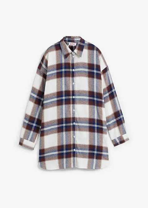 Dlouhá flanelová košile z čisté bavlny, bonprix