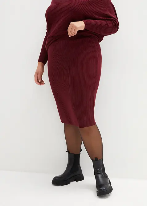 Pletená sukně z měkké viskózové směsi, bonprix