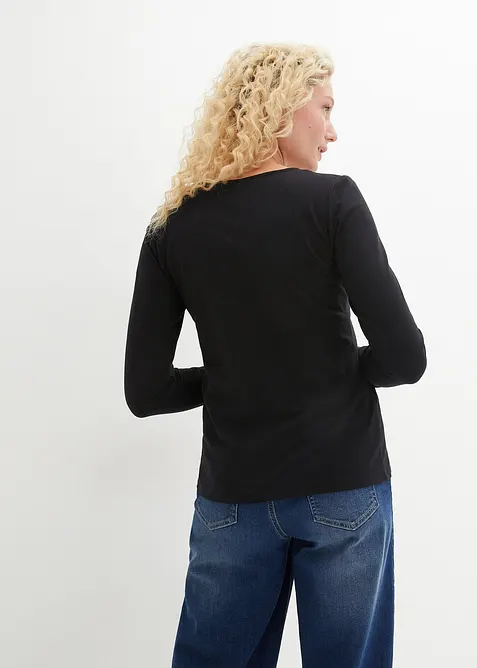 Tričko s dlouh&yacute;m ruk&aacute;vem (2 ks v balen&iacute;), bonprix