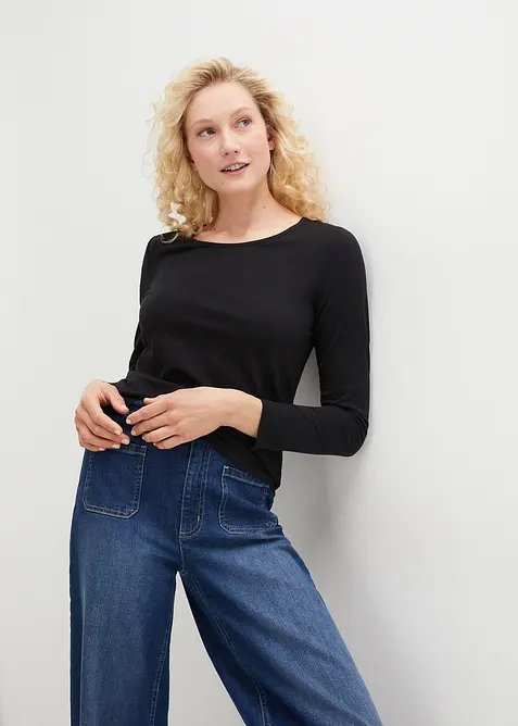 Tričko s dlouh&yacute;m ruk&aacute;vem (2 ks v balen&iacute;), bonprix