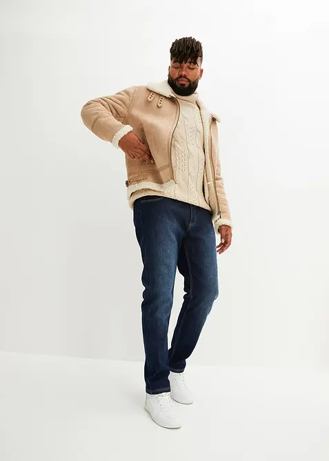 Strečové termo džíny s hřejivou vnitřní stranou, Regular Fit Straight, bonprix